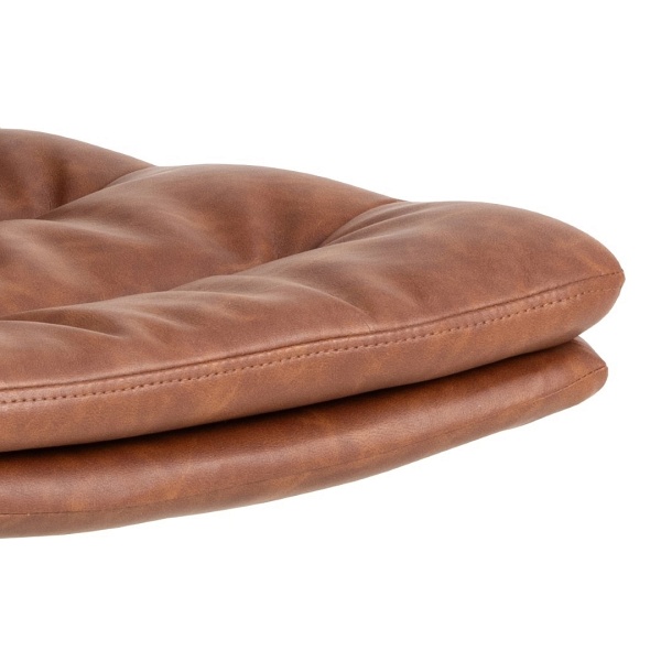 Krzesło Dean obrotowe retro brandy PU - ACTONA